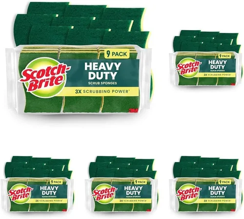 Miniatura 13 de Scotch-Brite Heavy Duty Scrub Sponge, 24 Kitchen Sponges Designed for Tough Messes in The Kitchen that Last 3X Longer*, Best for Cast Iron Skillets