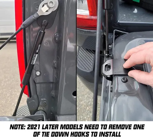 Miniatura 6 de Winunite Compatible con F150 2015-2025 Asistente de Compuerta Trasera – Material de Acero Inoxidable, Descenso Controlado Silencioso, No Más