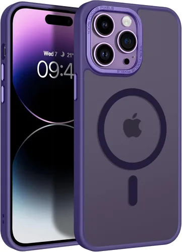 Miniatura 16 de BENTOBEN Funda magnética para iPhone 14 Pro [compatible con Magsafe] translúcida mate 14 Pro, delgada, a prueba de golpes, para mujeres, hombres