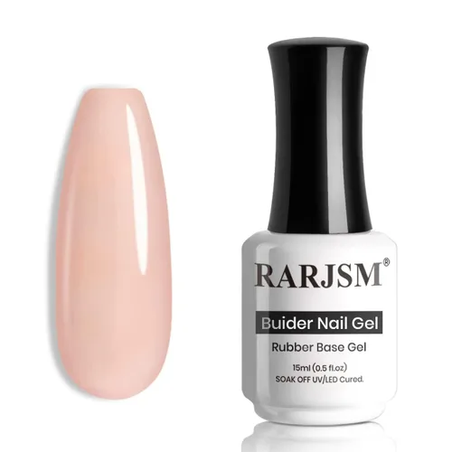 Miniatura 41 de RARJSM Esmalte de uñas de gel con base de goma de fibra de vidrio rosa y flor de cerezo desnudo, para reparar uñas rotas, fortalecedor, capa base