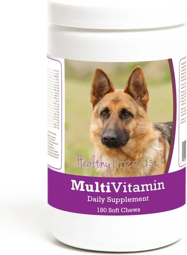 Healthy Breeds German Shepherd Multivitamínico Masticable Suave para Perros 180 Recuento