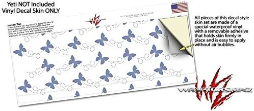 Miniatura 3 de Mariposas pastel azul sobre blanco – Calcomanía estilo adhesivo para Yeti Rambler Colster y RTIC Can (enfriador no incluido)