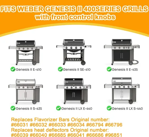 Miniatura 48 de SafBbcue 7508 - Juego de 3 tubos de acero inoxidable de 28 pulgadas para Weber Genesis Silver B/C Gold B/C Spirit 700 Spirit E-310/320 con control