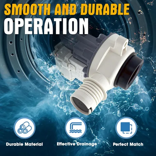 Miniatura 4 de AZ4U Actualización WTW5057LW0 WTW5010LW0 WTW5000DW3 WTW5105HW2 WTW5100HW1 Bomba de drenaje para lavadora Whirlpool, W11399437 W11259498 B25-3A04
