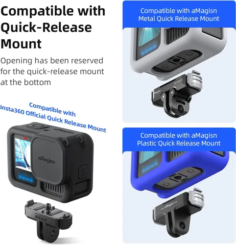 Miniatura 4 de Funda protectora de silicona, protector de pantalla y lente para GoPro Hero 13 (negro)