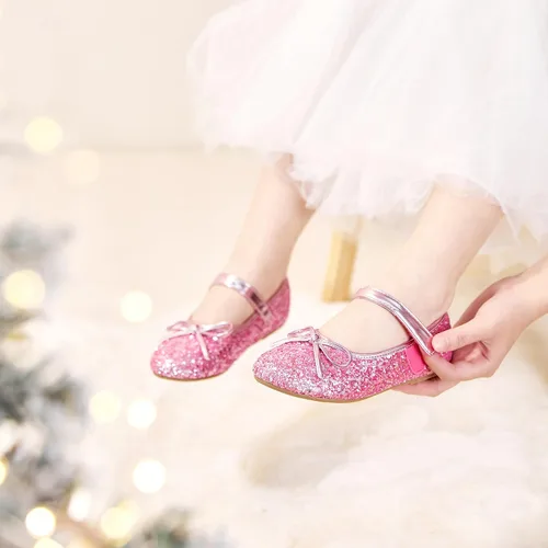 Miniatura 3 de Felix & Flora - Zapatos bajos de vestir con flores para niña pequeña, tipo bailarina, para fiesta, escuela o boda