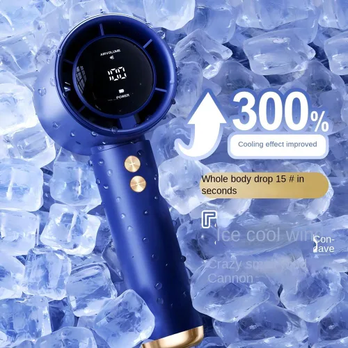 Miniatura 3 de Mini ventilador portátil de mano – USB recargable, ventilador de refrigeración personal silencioso de 100 velocidades, ligero y compacto para Blanco