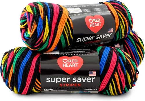 Miniatura 30 de Red Heart - Hilo Super Saver, paquete de 3, color rojo cereza, 3