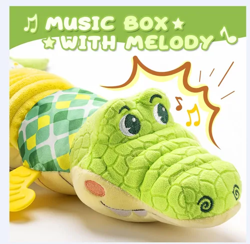 Miniatura 2 de Awotoy Juguetes para bebés de 0 a 12 meses, animales de peluche musicales, juguete suave de actividad con arrugado multisensorial, sonajero