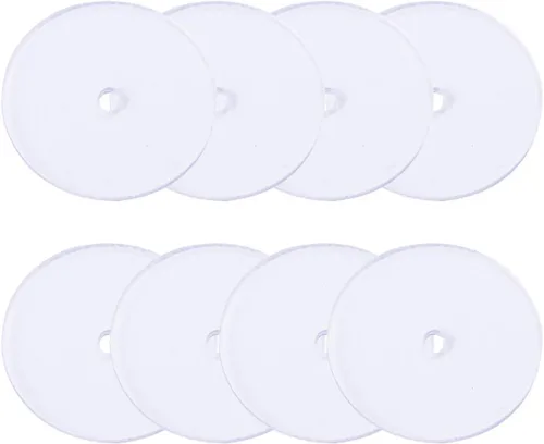 Miniatura 10 de EXCEART 80 discos de plástico para parte trasera de aretes, almohadillas de disco transparentes para estabilizar los pendientes