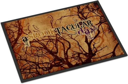 Miniatura 18 de Caroline's Treasures SB3008MAT - Felpudo de Halloween con texto en inglés "Welcome to Spooksville", 18 x 27 pulgadas, para interiores y exteriores