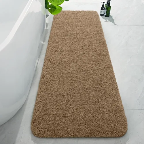 Miniatura 67 de AROGAN Tapete Largo de Baño de Lujo, 24 x 17 Pulgadas, Grueso, Suave y Absorbente, Antideslizante, Respaldo de Goma, Alfombras de Secado Rápido