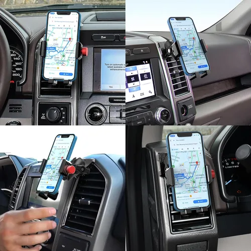 Miniatura 8 de Soporte de teléfono de ventilación de aluminio mejorado para Ford F150 (2015-2020), Expedition (2018-2021), súper resistente (2017-2021)