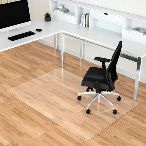 Miniatura 12 de Tapete para silla para suelos duros, 48" x 30", tapete de oficina para sillas con ruedas, tapete de plástico transparente para silla de escritorio