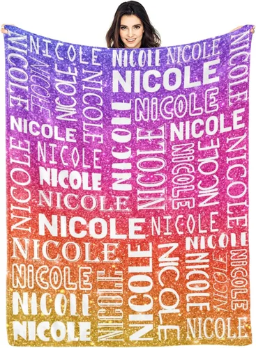 Miniatura 44 de Dr.TOUGH Mantas personalizadas para niños, mantas y mantas personalizadas con nombre para niños y adultos (color 01, 30 x 40 pulgadas)