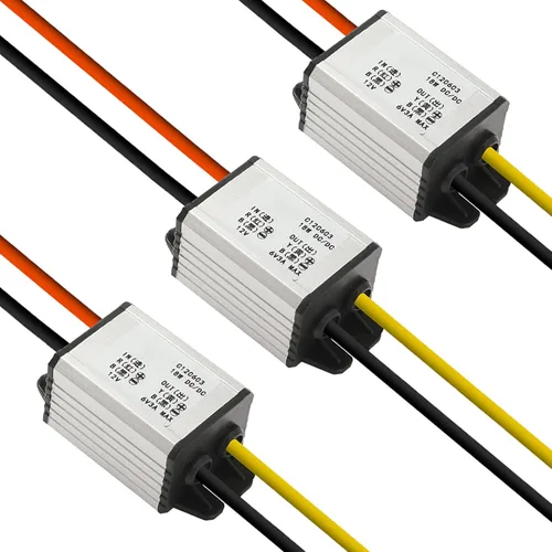 Miniatura 7 de 10 convertidores de 12 V a 5 V CC Voltaje de alimentación para automóvil, impermeable DC 6.3-22V 12V reductor a 5V 3A 15W Regulador de voltaje