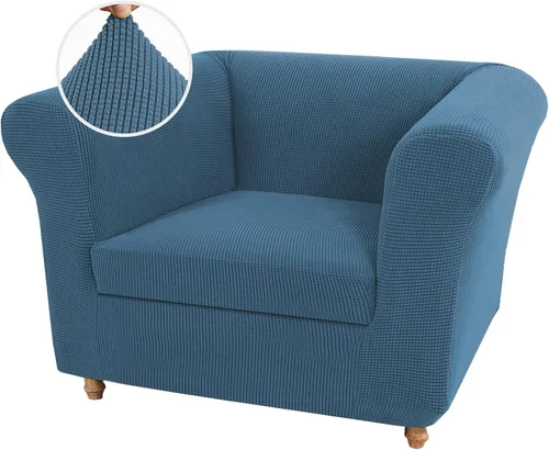 Miniatura 11 de UNBBRRL Funda de sofá Chesterfield de jacquard elástico, fundas de cojín gruesas para sofá, protector de muebles para sala de estar