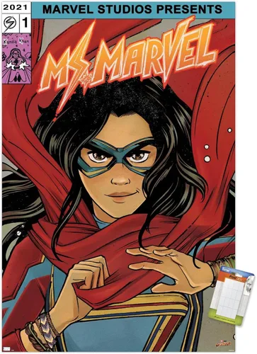 Miniatura 10 de Trends International Marvel Ms. Marvel - Póster de pared de cómic, 34 pulgadas de largo x 22.4 W, versión premium sin marco