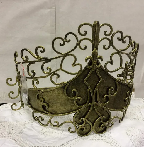 Miniatura 14 de OctoRose Dosel Corona de Pared de Metal para Cama - Decoración de Pared Corona Antigua con Varillas y Herrajes Incorporados - para Sobre Camas