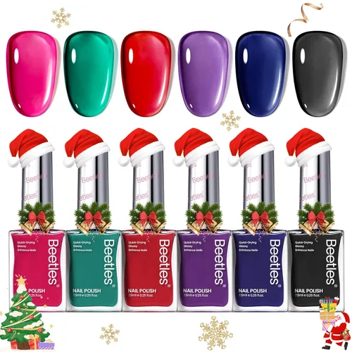 Miniatura 21 de Beetles - Juego de esmaltes de uñas pastel, 6 colores, rosa, azul, amarillo, nude, rosa, morado, juego de esmalte de uñas de secado rápido, secado