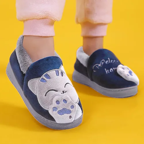 Miniatura 2 de Zapatos de vestir para niña, talla 2, para niños, niñas, suaves, de invierno, de dibujos animados, para gatos, antideslizantes, para interiores
