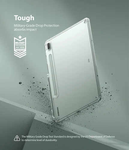 Miniatura 7 de Ringke Fusion - Funda diseñada para Galaxy Tab S7 FE de 12.4 pulgadas (2021), parte trasera dura transparente a prueba de golpes, con soporte