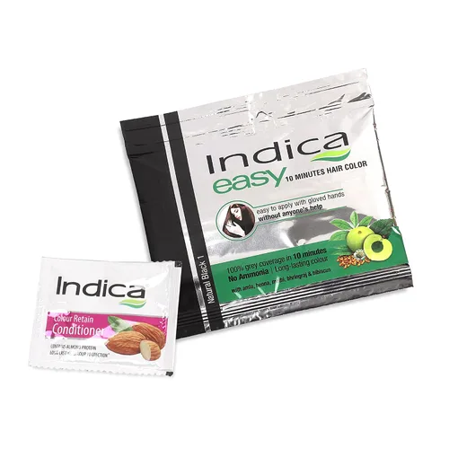 Miniatura 6 de Indica Easy Shampoo Based Hair Colour Black Pack de 3