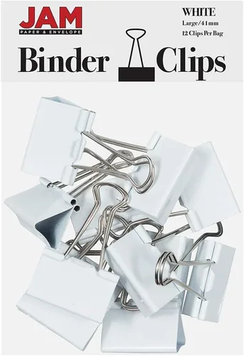 Miniatura 18 de Broches aprietapapeles JAM Paper®, Blanco