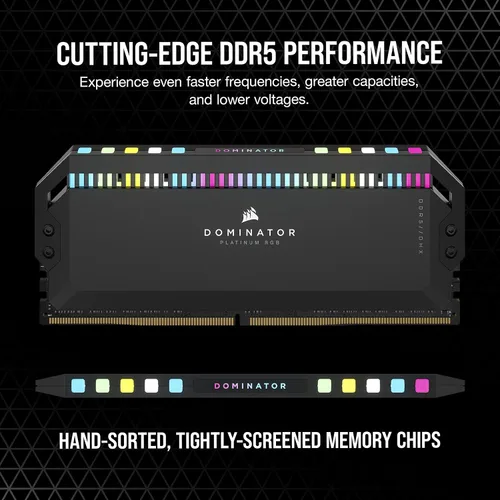 Miniatura 3 de CORSAIR Dominator Platinum RGB DDR5 RAM 32 GB (2 x 16 GB) 6000 MHz CL30 Intel XMP iCUE Memoria de computadora compatible - Negro (CMT32GX5M2B6000C30)