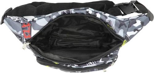 Miniatura 2 de AIBEARTY Riñonera para niños, pequeña, de camuflaje, con correa ajustable, para correr, acampar, viajes, B gris