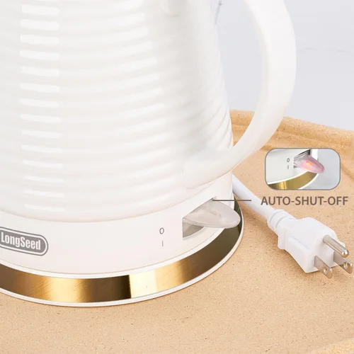 Miniatura 6 de Hervidor Eléctrico de Cerámica de 1.2 litros con Infusor y Juego de Tazas, Tetera para Hervir Agua, Protección Contra Hervir en Seco con Apagado