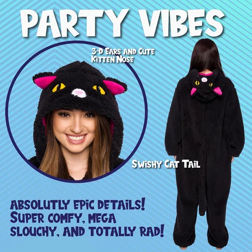 Miniatura 11 de Funziez! Mameluco de sherpa ajustado para adultos, disfraz de Halloween de animales, traje de cosplay de una pieza de felpa para mujeres y hombres