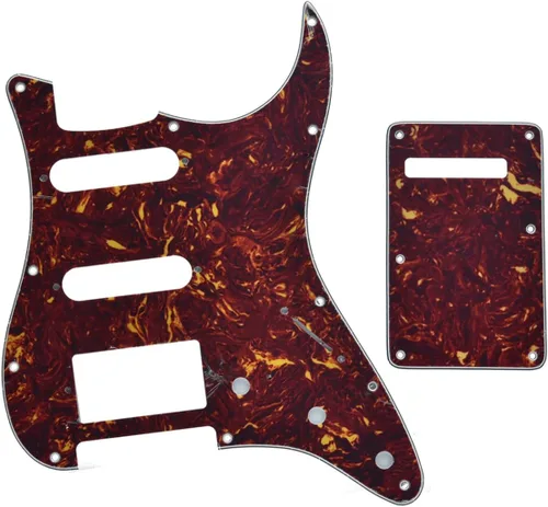 Miniatura 19 de KAISH Guardabarros de 11 agujeros estilo ST/Strat con placa trasera de trémolo para Stratocaster/Strat, HSS, verde menta de 3 capas, fabricado
