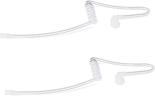 UAYESOK Paquete de 2 tubos de bobina acústica de repuesto, universal, transparente, kit de vigilancia para auriculares de radio bidireccionales,