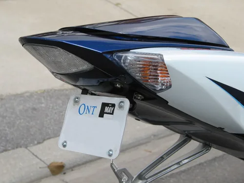 Miniatura 3 de Placa abatible universal para motocicleta - Soporte para placa de matrícula con bisagras