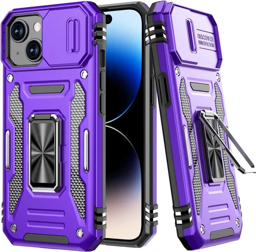 Miniatura 25 de Funda para iPhone 13 Pro con protector de pantalla, cristal transparente, antiamarillo, acrílico resistente, funda protectora de grado militar