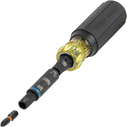 Miniatura 3 de Klein Tools 32528HD KNECT Destornillador de Impacto 10 en 1, Destornillador Multi-Puntas/Destornillador de Tuercas con Dados Basculantes de Pozo