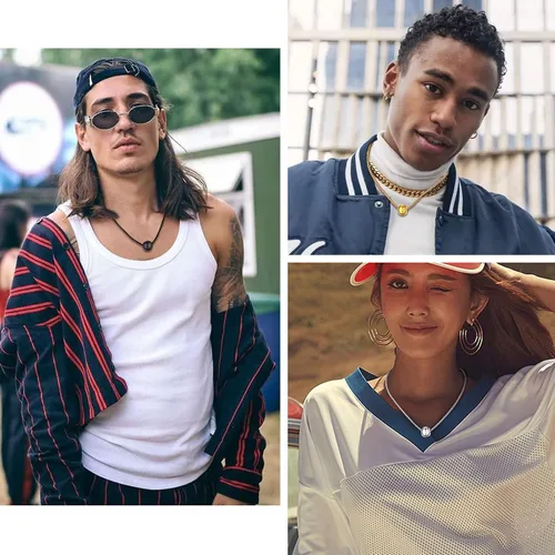 Miniatura 4 de Bestyle Collar con colgantes de bola vívida para hombre, acero inoxidable sólido, fútbol, baloncesto, voleibol, pelota de rugby, béisbol, plateado