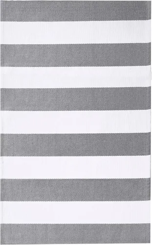 Miniatura 9 de IOHOUZE Alfombra Rayada Gris y Blanca - 27.5" X 43" Tapetes para Puerta Delantera al Aire Libre, Alfombra Lavable para Decoración de Porche