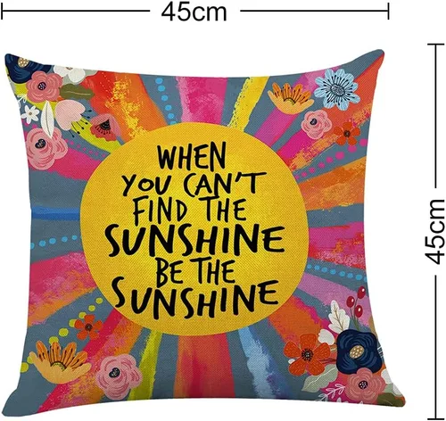 Miniatura 2 de Littlefa Funda de Almohada Be The Sunshine, Fundas de Almohada de Sol, Funda de Almohada Decorativa Sunshine, Funda de Almohada Decorativa de Flores