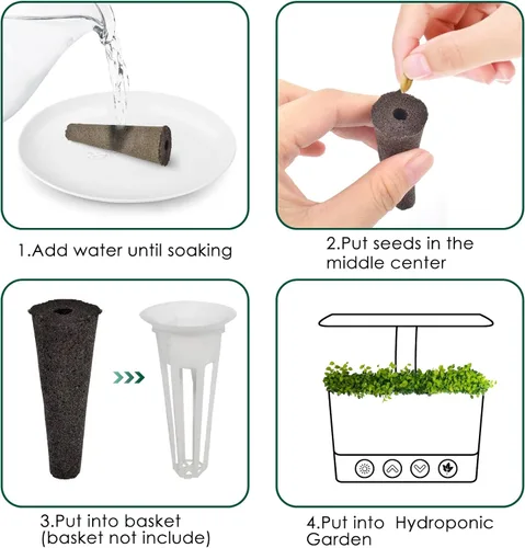 Miniatura 5 de PACETAP Paquete de 50 esponjas de cultivo, cápsulas de semillas de repuesto para crecimiento de raíces compatibles con AeroGarden, kit de esponjas