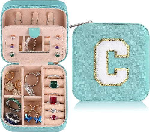 Artículos esenciales de viaje para mujer Joyero pequeño Joyero de viaje y organizador Esenciales de vacaciones para mujeres, mamás y abuelas