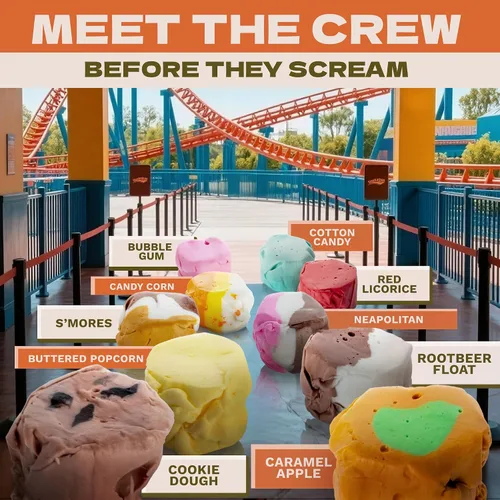 Miniatura 3 de Snackathon Mezcla Surtida de Taffy de Agua Salada – Edición Roller Chewster, Variedad de Carnaval de 10 Sabores, Dulces Gourmet Suaves y Masticables