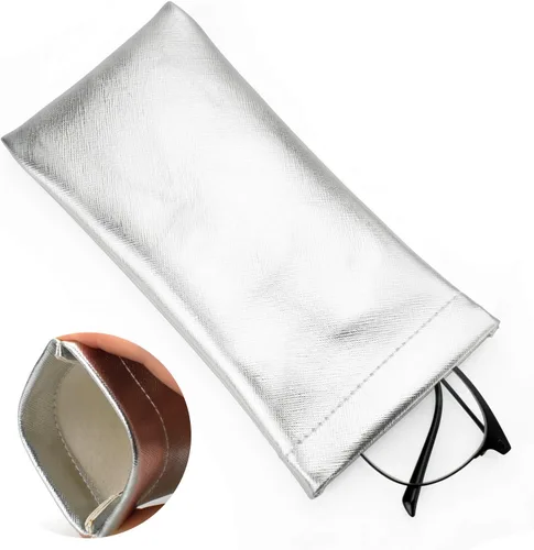 Miniatura 3 de Vemiss Paquete de 3 fundas para lentes, bolsa suave y portátil para lentes de sol