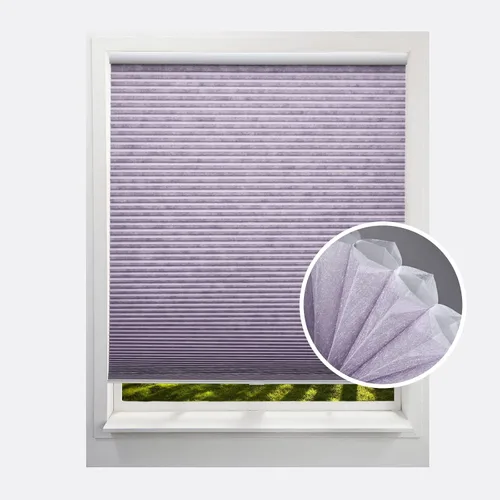 Miniatura 2 de Tonature Persianas celulares de tamaño personalizado, sin cordones, de seda, celda fantasma, ahorro de energía, oscurecimiento de habitación, Morado