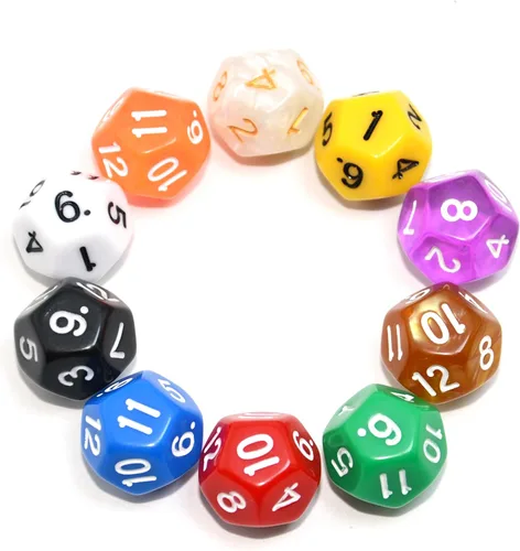 Miniatura 7 de SmartDealsPro Paquete de 10 dados poliédricos multicolor D4 D6 D8 D10 D12 para juegos de mesa Dungeons and Dragons DND RPG MTG