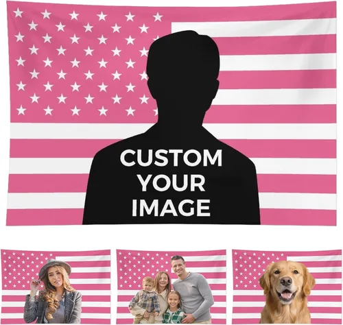 Miniatura 12 de Nsipan Tapiz de pared personalizado, texto con imagen, tapiz personalizado para boda, divertido telón de fondo, perfecto para decoración del hogar