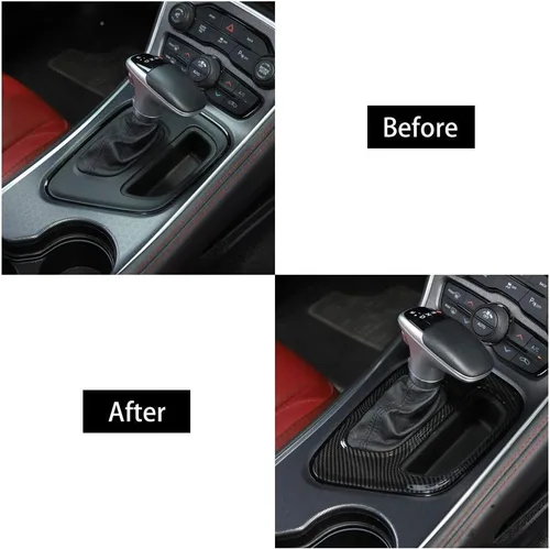 Miniatura 6 de Voodonala para Dodge Challenger 2015-2023 Cubiertas de panel de cambio de marcha central, accesorio de decoración y recorte para Dodge Challenger