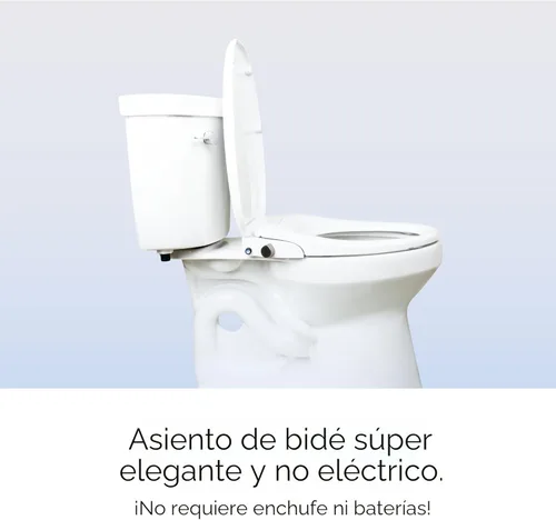 Miniatura 5 de TUSHY Wave Asiento de inodoro de bidé no eléctrico Diseño alargado elegante, liberación rápida para fácil limpieza Lavado frontal y trasero