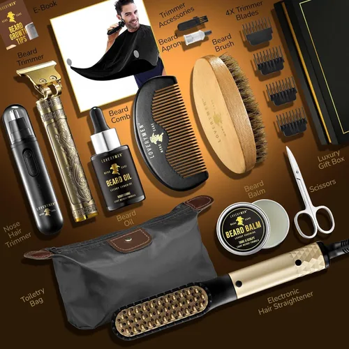 Miniatura 2 de Kit de aseo para barba, ideas de regalo para el día del padre para marido, regalos de papá para el día del padre, recortadora de barba, recortadora